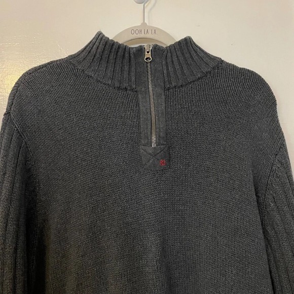 Polo Ralph Lauren Jeans Company Cotton Pullover Sweater Mens, Gray XL - Picture 3 of 8